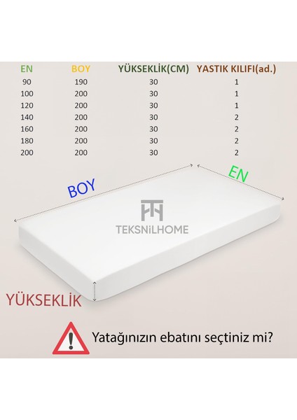 Teksnil Home | Ranforce | Pamuklu Çift Kişilik Bej  Lastikli Çarşaf | 14 Renk | Fıtted | 200X200