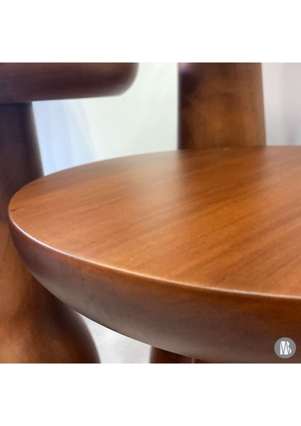 Wood Wooden 3’lü Set Mantar Yan Sehpa Ahşap Modern Ceviz Renk Fiskos Çiçeklik fiyatları