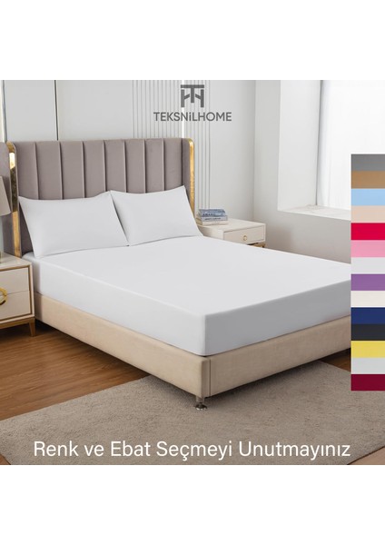 | Ranforce | Pamuklu Tek Kişilik Beyaz Lastikli Çarşaf | 14 Renk | Fıtted | 120X200