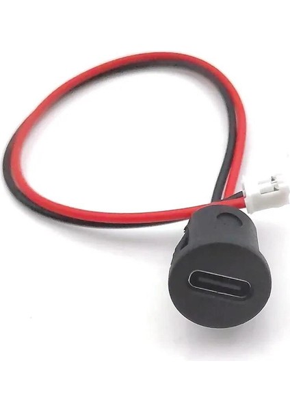 Panel Montajlı USB C Dişi Konnektör - Jst-Ph-2.0 Konnektör Çıkışı - Siyah modelleri