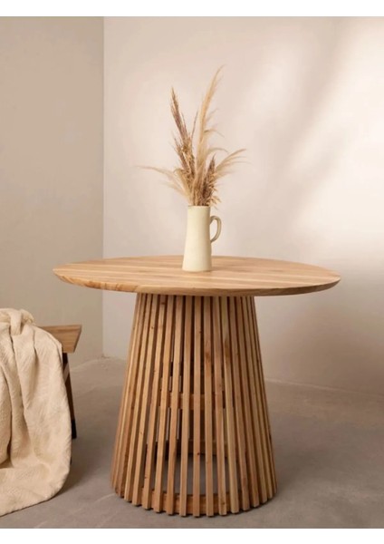 Wood Wooden Mantar Yan Sehpa Mushroom Side Table