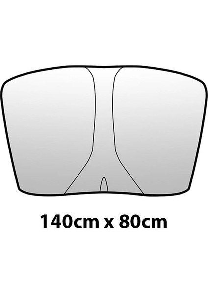 Polham 140X80 cm Tesla Model Y ve Model 3 Ile Uyumlu Ön Cam Güneşliği, Isı Yalıtımlı Güneş Koruyucu