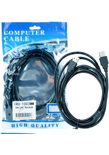 Iru 1003MM 2.0 USB Kablo 3 mt ;class