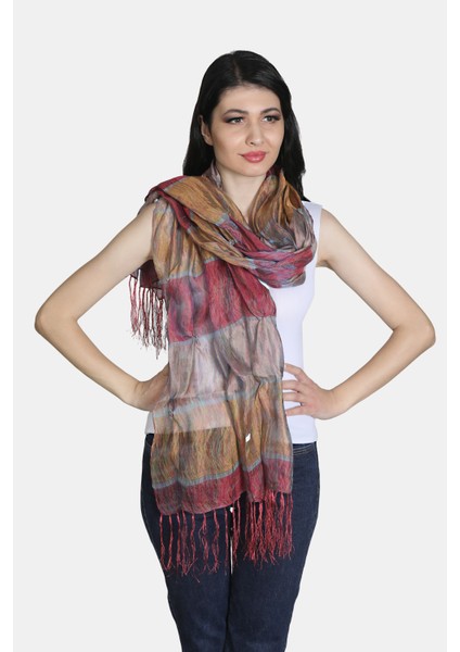 Mürdüm Vizon Saten Ipek Şal fiyatları