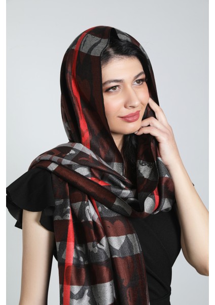 Turkuaz Kahve %100 Pashmina Şal indirimleri