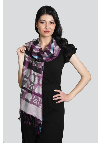 Fuşya %100 Pashmina Şal