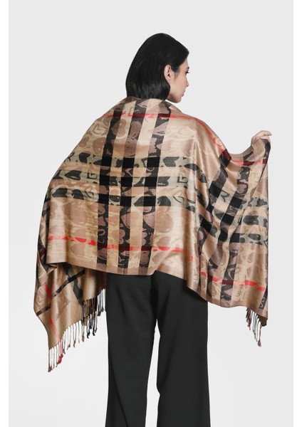 Lila %100 Pashmina Şal