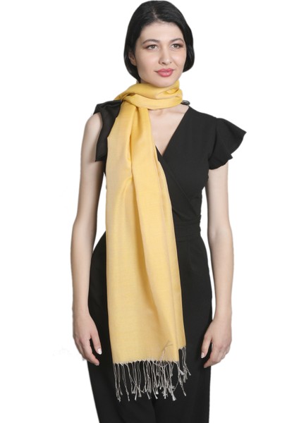 Sarı Saten Ipek Şal modelleri