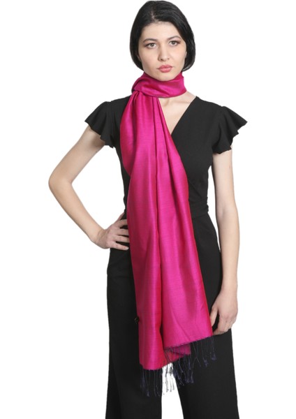 Fuşya Mor Multi Saten Ipek Şal fiyatları