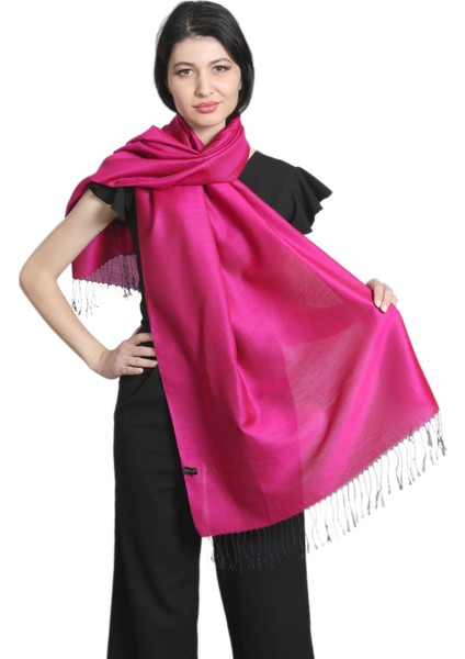 Fuşya Mor Multi Saten Ipek Şal modelleri