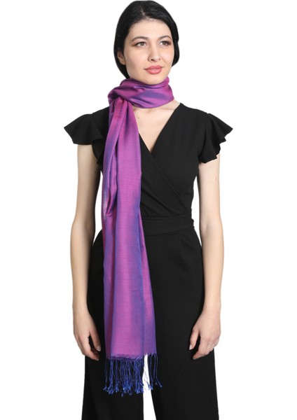 Mor Multi Saten Ipek Şal