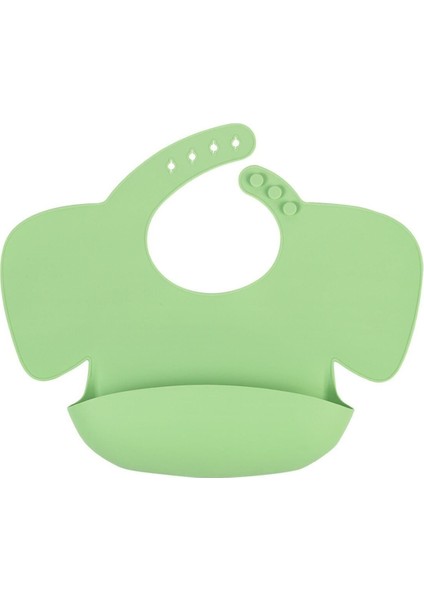 Silikon Beslenme Seti, Kapaklı Vakumlu Mama Tabağı Ve Kase, Silikon Önlük, Bardak Ve Kaşık(YEŞİL)