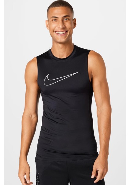 Pro Dri Fit Mens Training Slim Fit Tank Black Erkek Spor Atlet Siyah