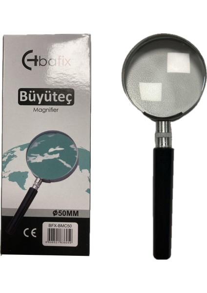 Büyüteç Cam Metal Çerçeveli 50 mm BFX-BMC50