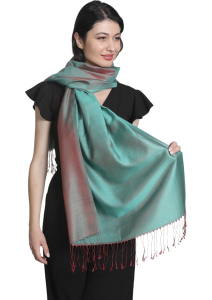 Yeşil Multi Saten Ipek Şal modelleri