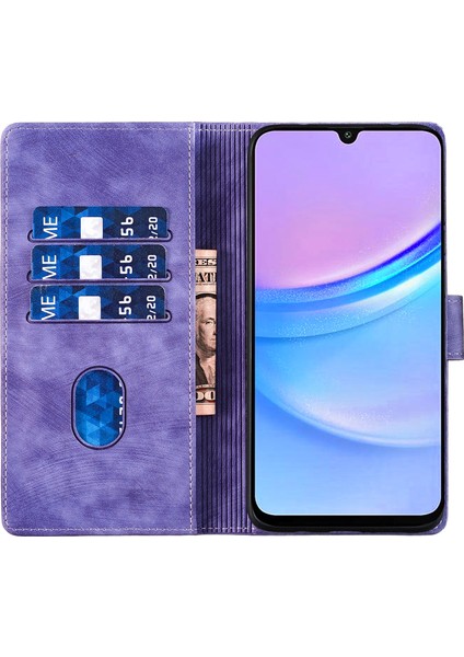 Samsung Galaxy A35 5g Çizilmez Pu Deri Cüzdan Kapak Çevirin (Yurt Dışından)