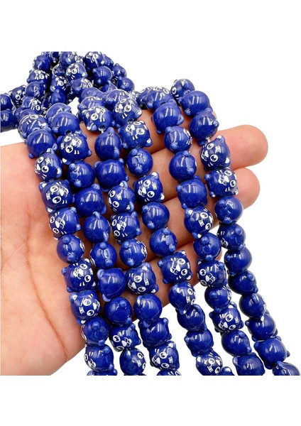 12MM Tiger Kaplan Seramik 5’li Renk Takı Yapımı Aksesuar Boncuk Bead (5 Adet)