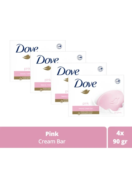 Beauty Cream Bar Pink Nemlendirici Etkili 90 g x4 Adet