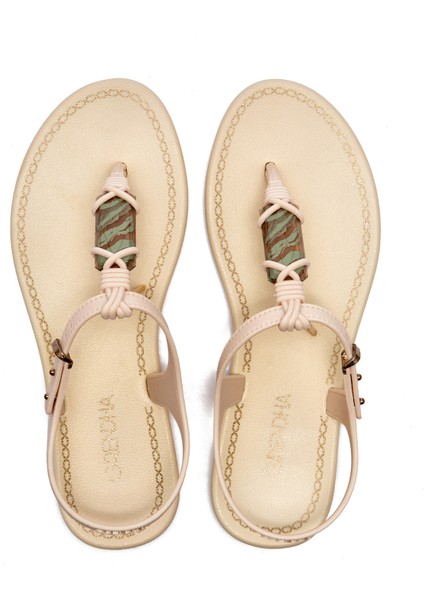 Cacau Rustıca Kadın Parmak Arası Sandalet Beyaz 35/40