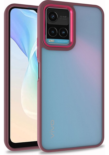 Vivo Y21S Kılıf Flora Kapak - Kırmızı