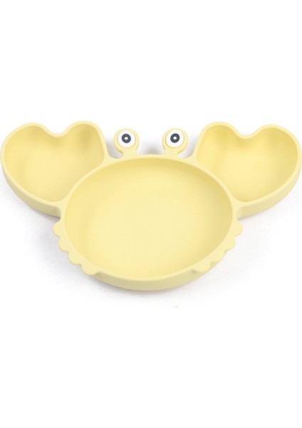 Silikon Beslenme Seti, Vakumlu Mama Tabağı ve Kase, Kelebek Önlük, Bardak, Çatal, Kaşık / Sarı fiyatları