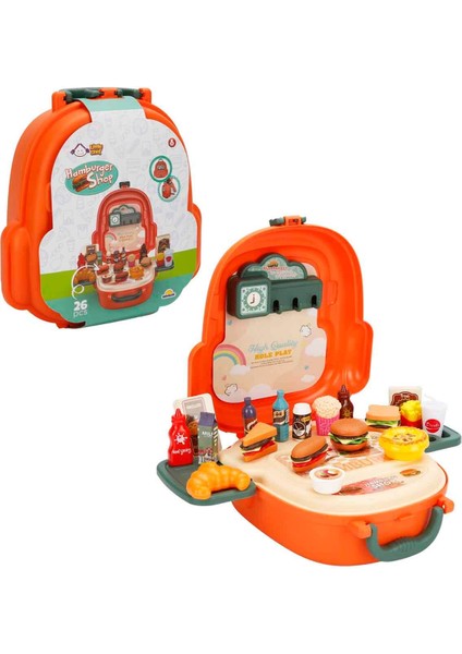 Little Chef Çantalı Hamburger Dükkanı Oyun Seti