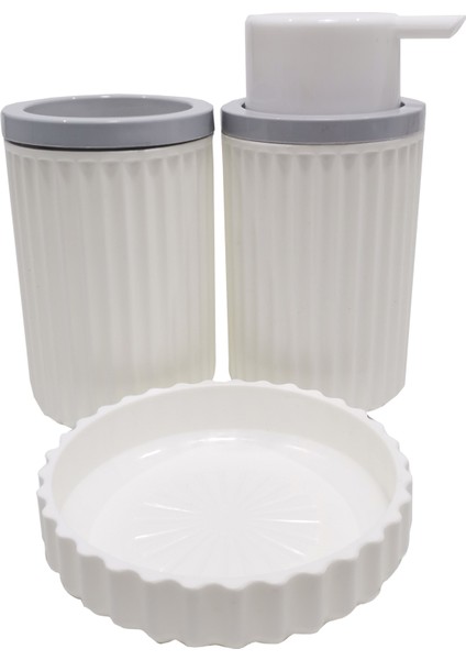 Leparıs Banyo Setı Yuvarlak 3 Lu Kutulu
