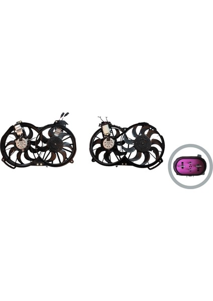 Fan Motoru Davlı (420 mm 4+4 Fiş-9 Kanat) – 4F0121003ACS1 Wisco - Audi A6 04 ve Sonrası Uyumlu