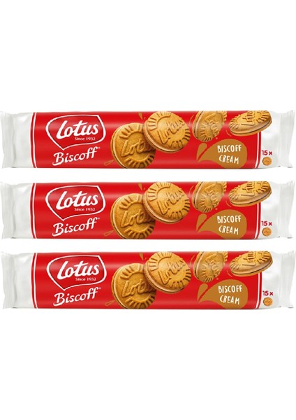 Bıscoff Sandwıch Bıscoff Cream Sürülebilir Kremalı Bisküvi -  150 gr x 3 Adet