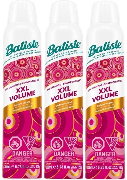 Batıste Kuru Şampuan Xxl Volume 200 ml x 3 Adet