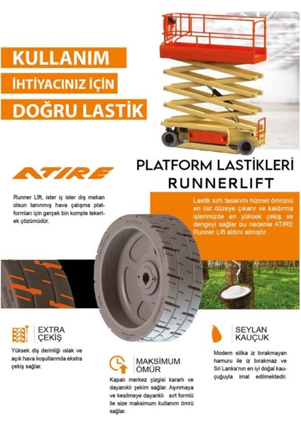 16X5X12 Runnerlift Skyjack Ön Platform Lastiği