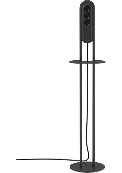 Blue Standlı Priz, 3 Metre, Siyah