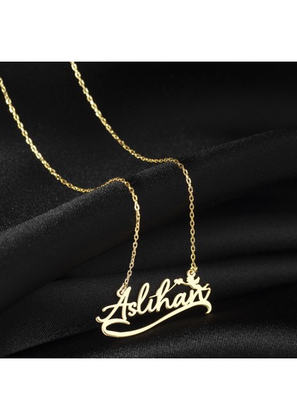 925 Ayar Gümüş Melek ve Isim Detaylı Kolye Özel Tasarım modelleri