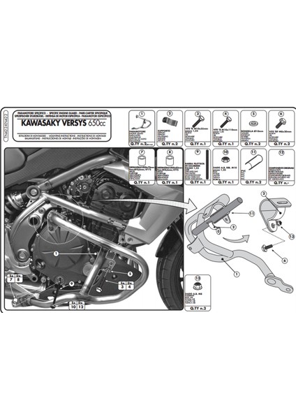 TN422 Kawasaki Versys 650 (10-14) Koruma Demiri fiyatları