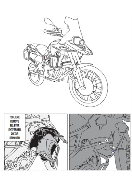 TNH5110OX Bmw F 800 Gs Adventure (13-18) Üst Koruma Demiri