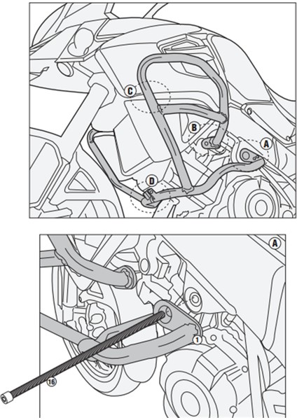 TN3105 Suzuki Dl 1000 V-Strom (14-19) Koruma Demiri