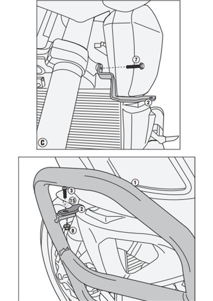 TN3105 Suzuki Dl 1000 V-Strom (14-19) Koruma Demiri