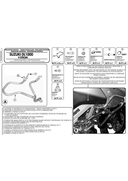 Kn46 Suzukı Dl 1000 V-Strom (02-11) Koruma Demiri fiyatları