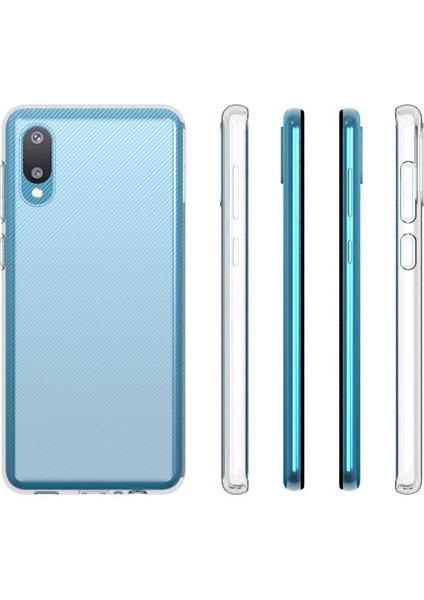 Galaxy A02 Kılıf Zore Süper Silikon Kapak-Renksiz