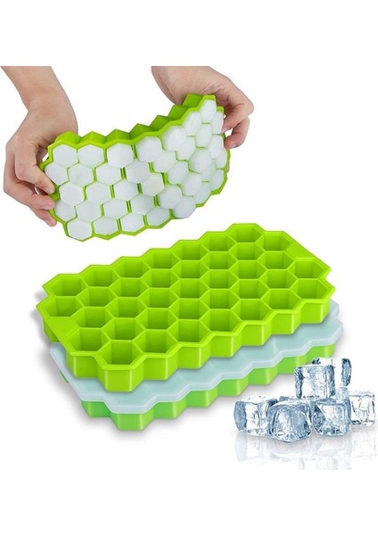 Dmxtop Bpa Içermeyen Silikon Petek Buz Kalıbı - Yeşil (Yurt (Yurt Dışından)