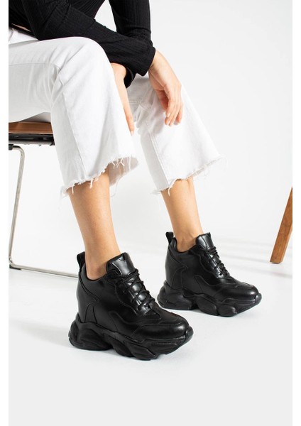 Içten Yüksek Topuklu Kadın Spor Ayakkabıı Yükseklik [10] cm