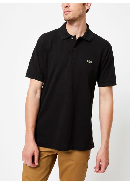 Erkek Klasik Fit Siyah Polo Yaka Tişört