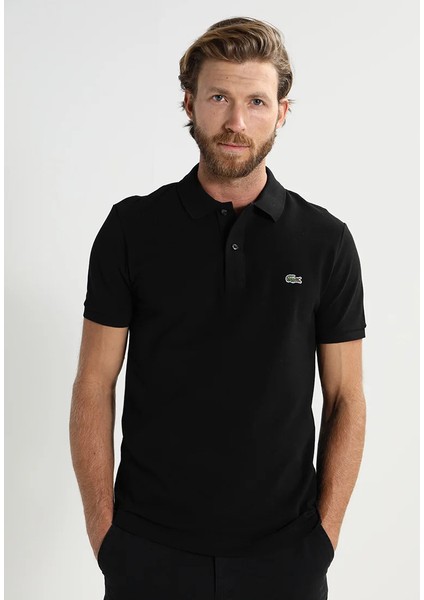 Erkek Klasik Fit Siyah Polo Yaka Tişört