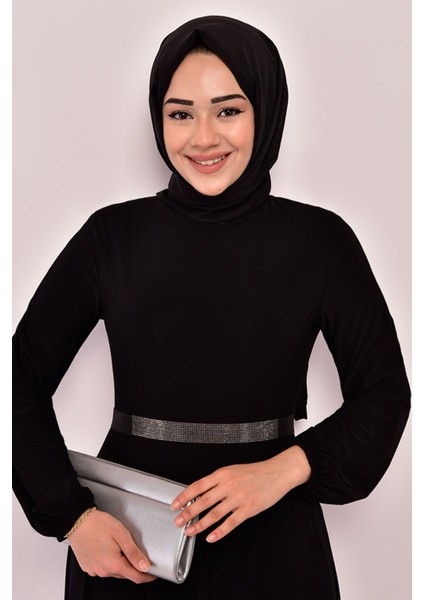 Kemeri Taşlı Elbise 2582