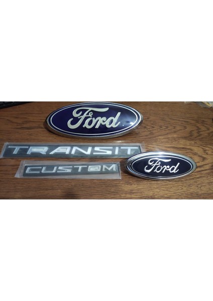 Transit Custom Ön Panjur Arması Custom Arka Arma 4 Lü Tam Set Custom Bagaj Yazısı Arması/yazısı