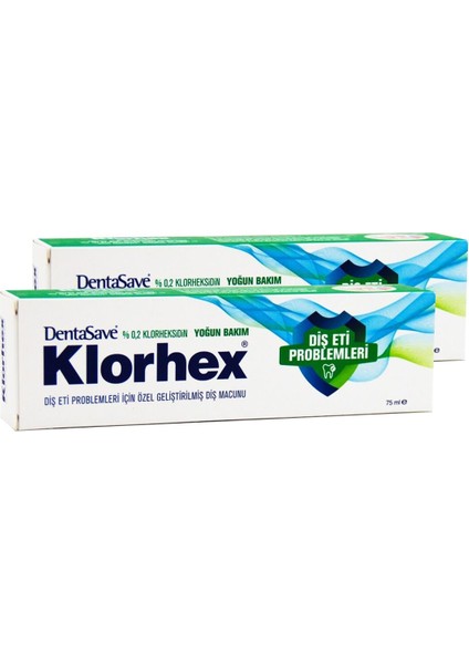Klorhex %0,2 Yoğun Bakım ve Diş Eti Problemleri Için Diş Macunu 75 ml 2 Adet