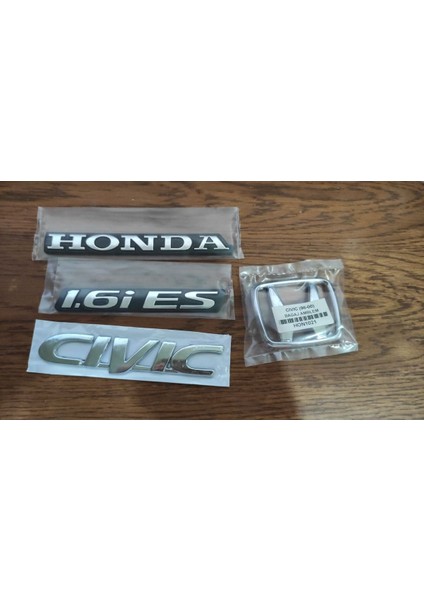 Civic Bagaj Arma ve Civic Yazıları 1998 - 2000 Honda Civic 1.6 Ies Bagaj Arması Seti