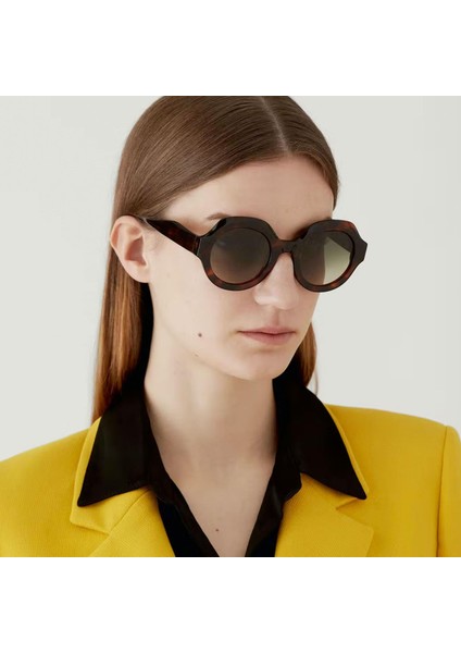 6706 2 Oval Havana Kadın Güneş Gözlüğü modelleri
