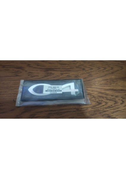 Citroen C4 Bagaj Yazısı 2003 - 2009 Citroen C4 Yazısı Logo Krom 3D 3m C4 Arka Bagaj Yazısı Cıtroen