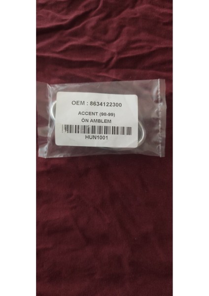 Ithal Hyundaı Accent Yumurta Kasa Ön Arma Logo 8x4 cm 1998 ve 1999 Uyumlu modelleri